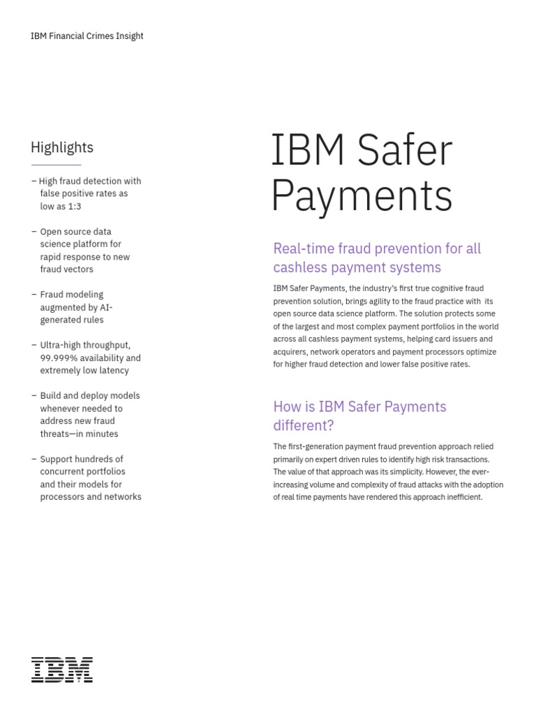 Ibm Documentation Safer Payments