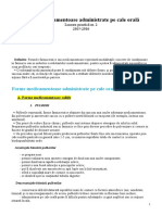 Forme Medicamentoase Administrate Pe Cale Orală