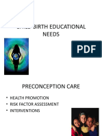 Child Birth Educational Needs