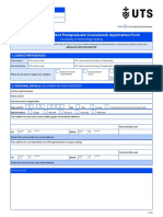 UTS International Students PG Application Form