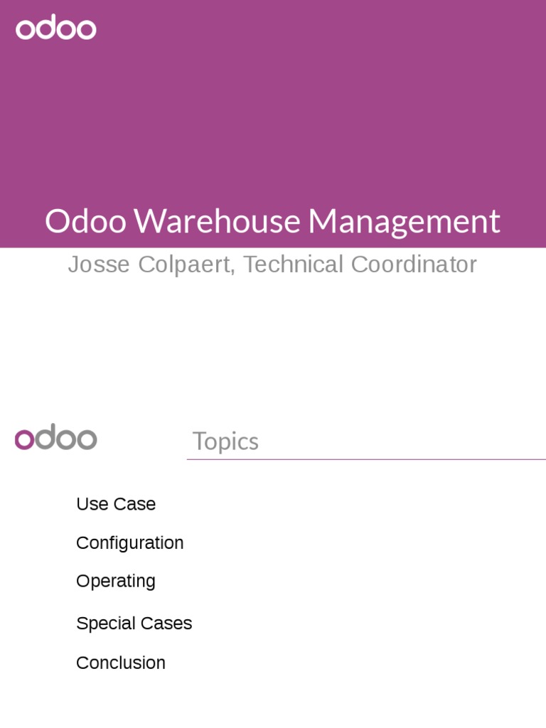 Odoo Warehouse Management | PDF | Warehouse | Systems Science