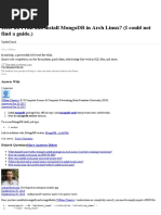 How To Run and Install Mongodb in Arch Linux - Quora