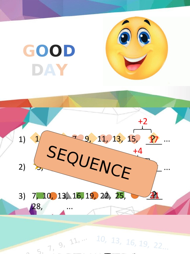 Grade 10 Presentation (Arithmetic Sequence) | PDF | Teaching ...
