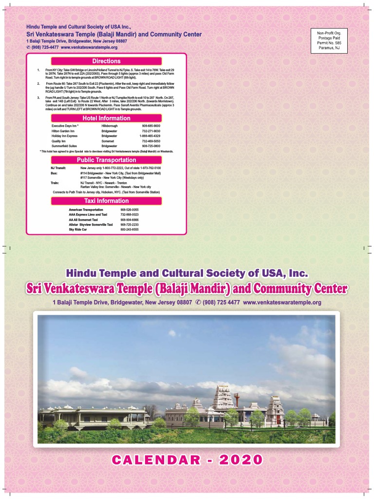 2020 Annual Calendar | PDF | Hindu Worship | Business