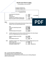 Breakeven Analysis