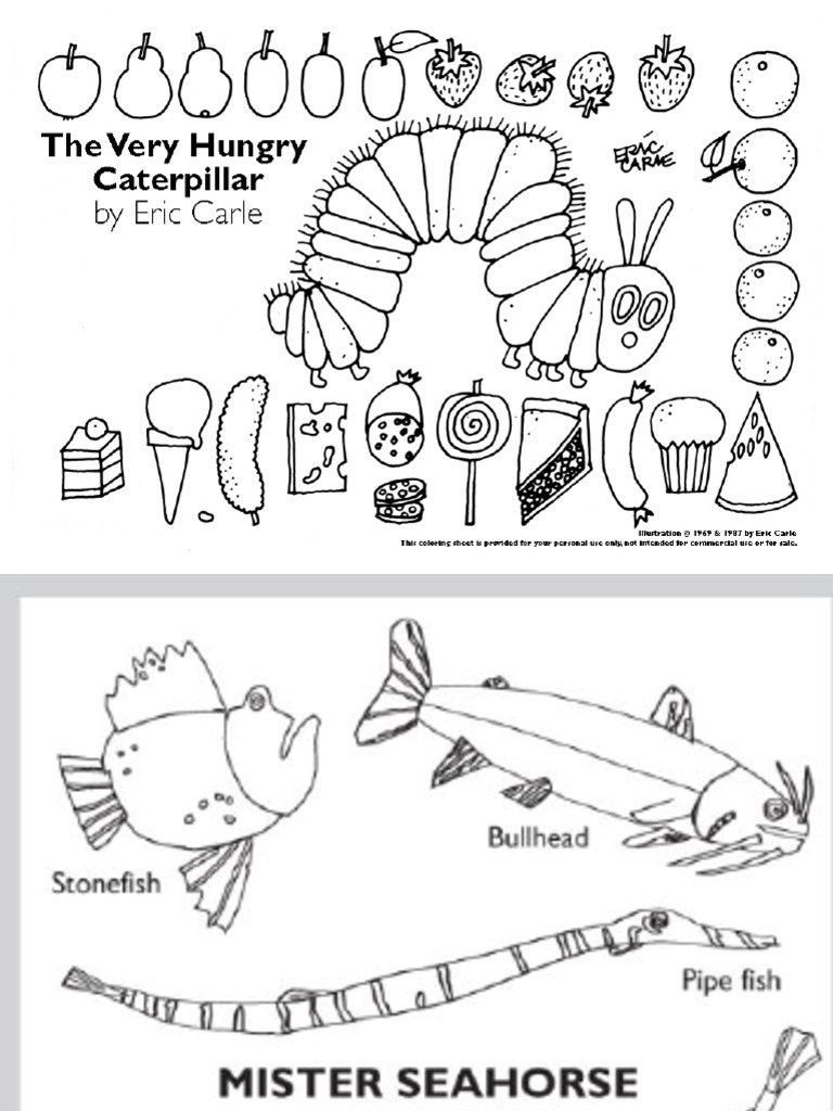 Eric Carle Seahorse Coloring Pages