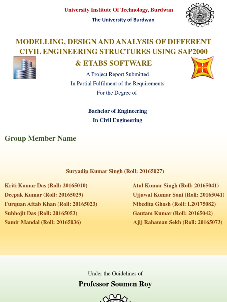 Project Report PPT On ETABS & SAP2000 | PDF | Truss | Beam (Structure)