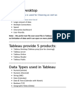 Tableau Desktop: Data Visualization and Cleaning Software