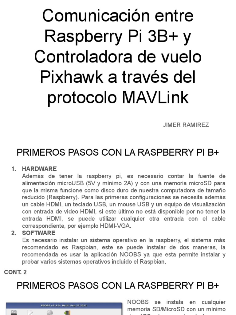 Conexión Raspberry Pi y Pixhawk via MAVLink | PDF | Raspberry Pi ...