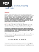 Extracting Aluminum Using Electrolysis