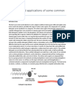 Types and Applications of Some Common Surfactants