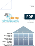 Role of Community Radio in Right To Information in Bangladesh: in Context of Information Commission, Bangladesh