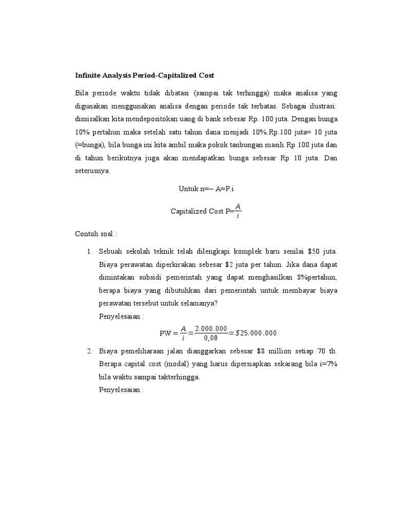 Infinite Analysis Period Incremental Analysis Pdf