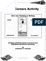 First Day Writing Activity Four Corners