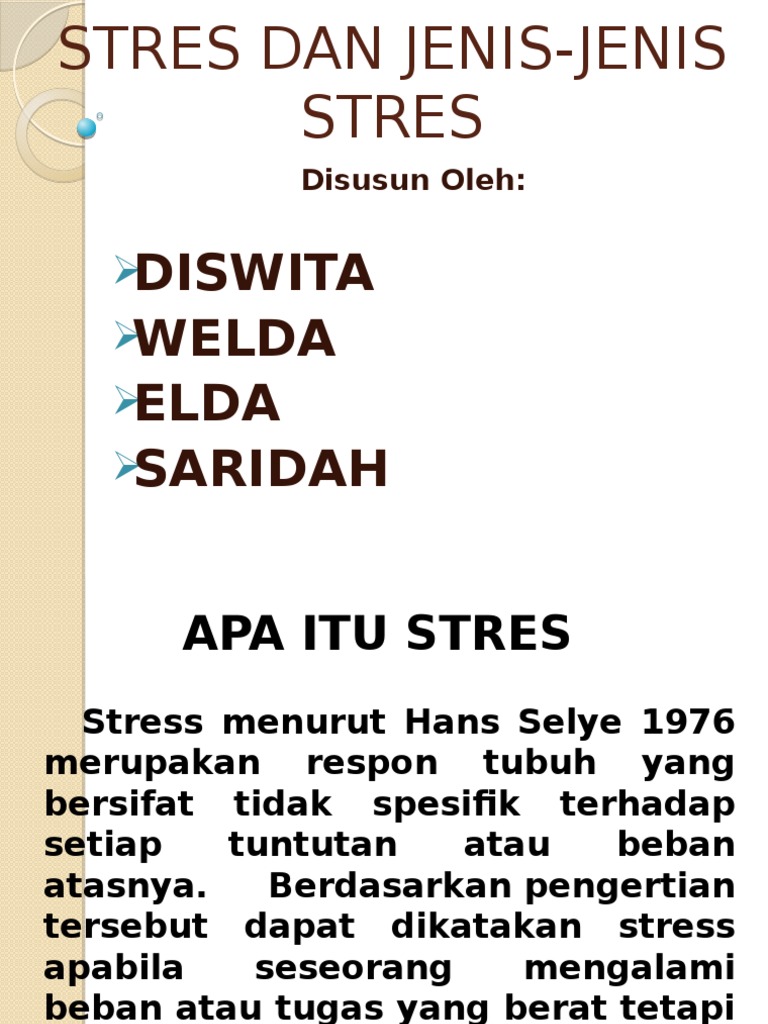 Stres Dan Jenis-Jenis Stres | PDF