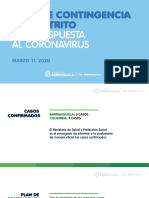 Plan de Contingencia Del Distrito para Respuesta Al Coronavirus