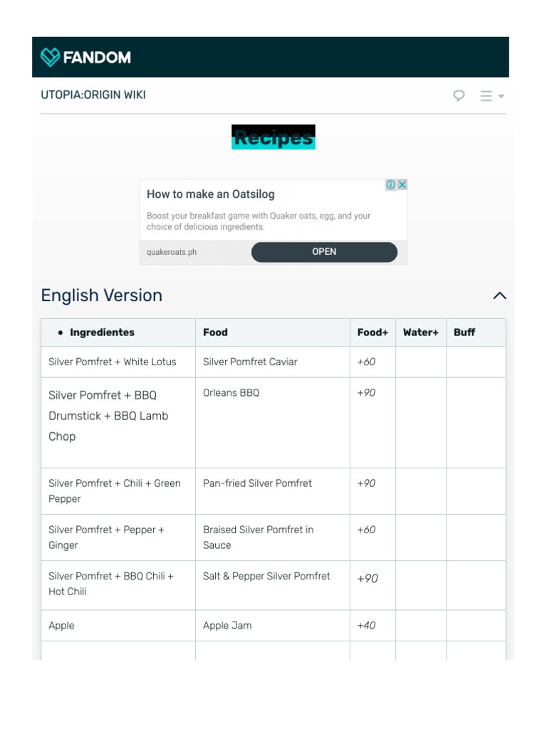 Recipes UtopiaOrigin Wiki Fandom PDF Steak Hamburgers