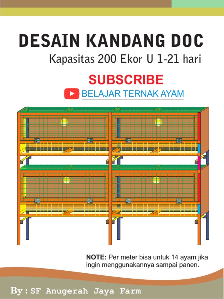 Desain Kandang DOC Belajar Ternak Ayam | PDF, image size:768x1024