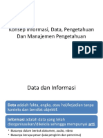 Konsep Informasi, Data, Pengetahuan Dan Manajemen
