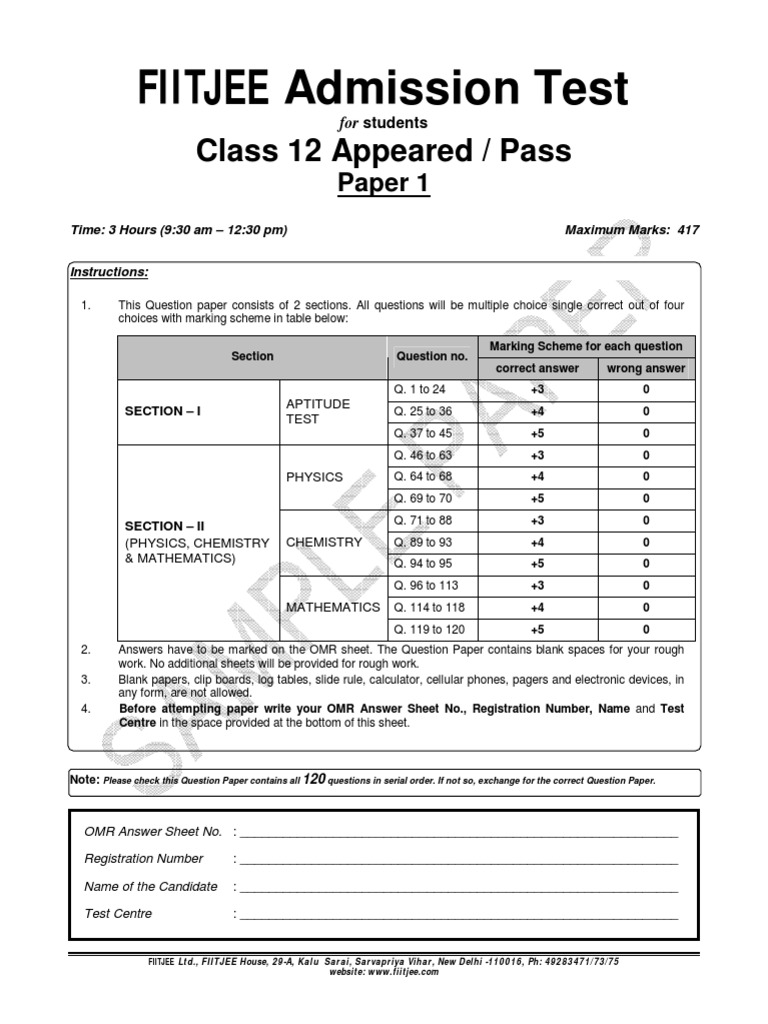 At-Sample Paper-2018-19-C-Xii-Pass Paper-1 | PDF | Force | Physical ...