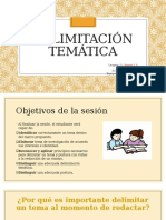 Delimitación Temática