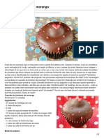 Cupcake Bombom de Morango