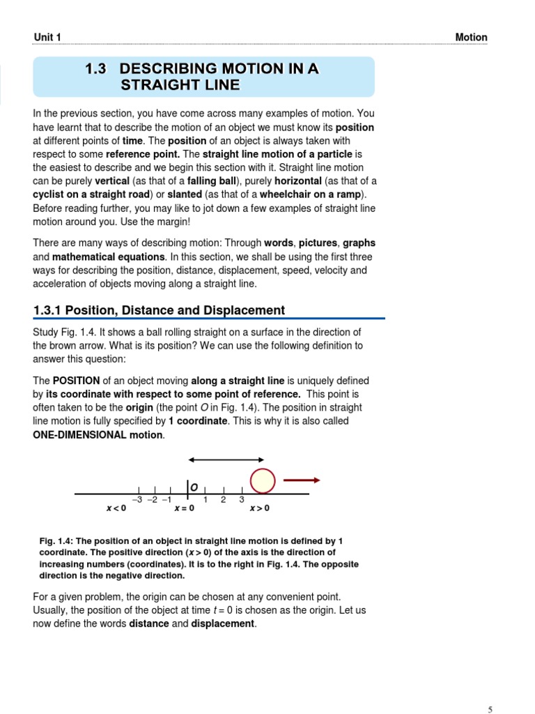 Understanding Straight Line Motion | PDF | Speed | Velocity