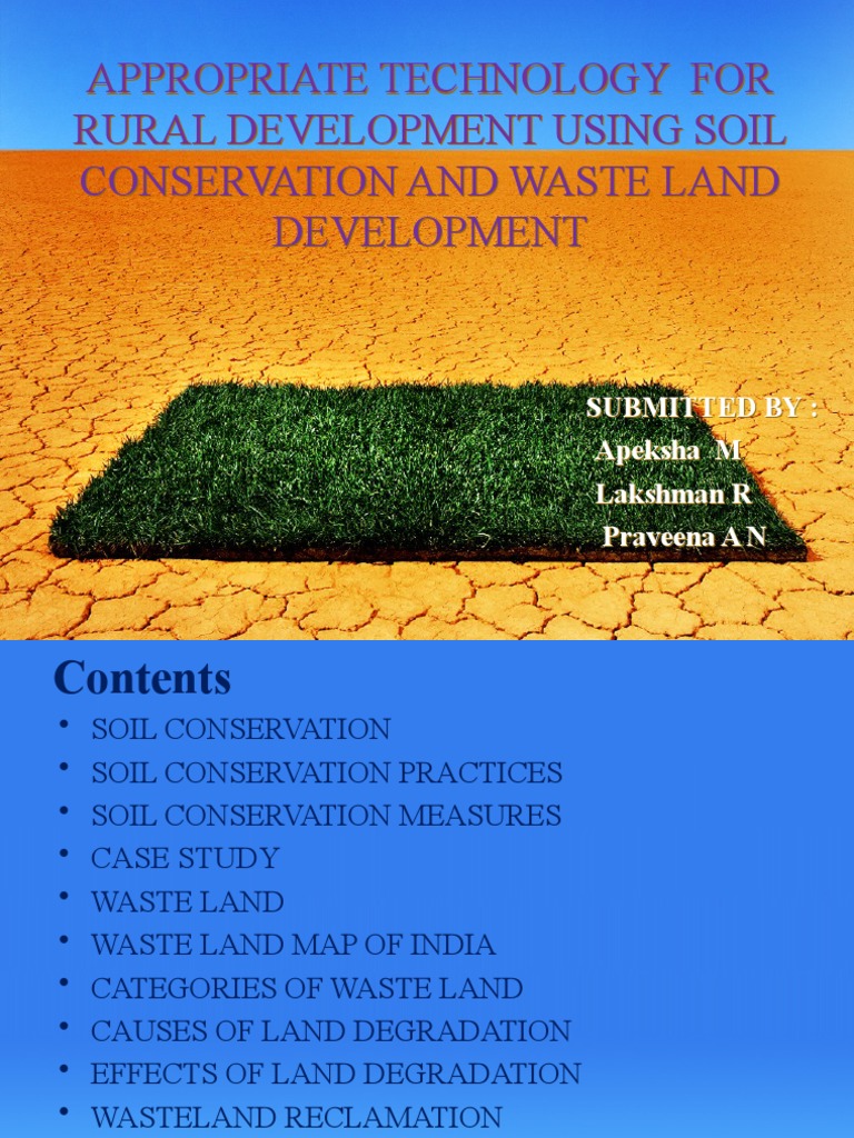 Soil Conservation and Wasteland PDF Soil Science Soil