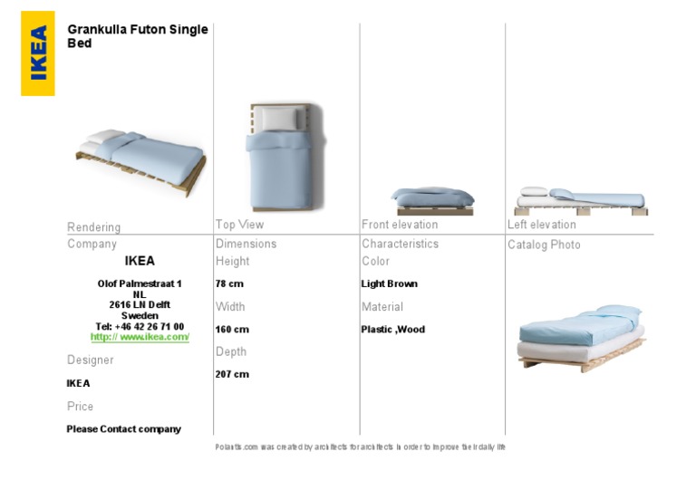 IKEAGrankulla Futon Single BedCAT PDF PDF