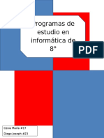 Programa de Estudio en Informatica 8°