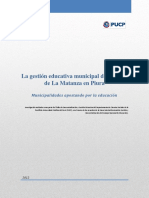 La Gestion Educativa Municipal Distrito Lamatanza Piura PDF