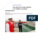 Plantas Desalinizadoras en El Sur de Lima Ministerio de Vivienda Una Realidad