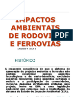 Impactos Ambientais de Rodovias e Ferrovias Un. 4 Aula 1