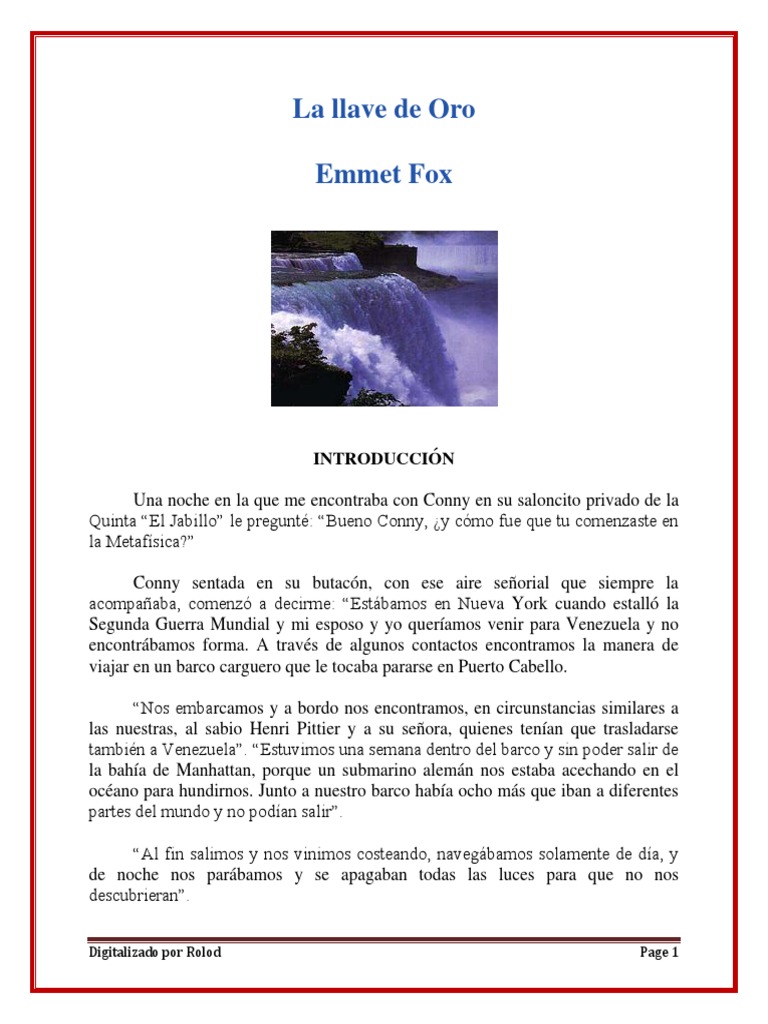 Emmet Fox La Llave de Oro PDF