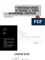 Workshop Penyusunan Artikel Ilmiah Dan Publikasi Di Jurnal Internasional Bereputasi