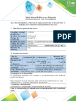 Guía de Actividades y Rúbrica de Evaluación - Fase 2 - Desarrollar El Trabajo Uno Determinación Problema de Caso