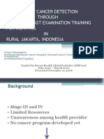 Early Breast Cancer Detection Through Clinical Breast Examination Training For Midwives in Rural Jakarta, Indonesia