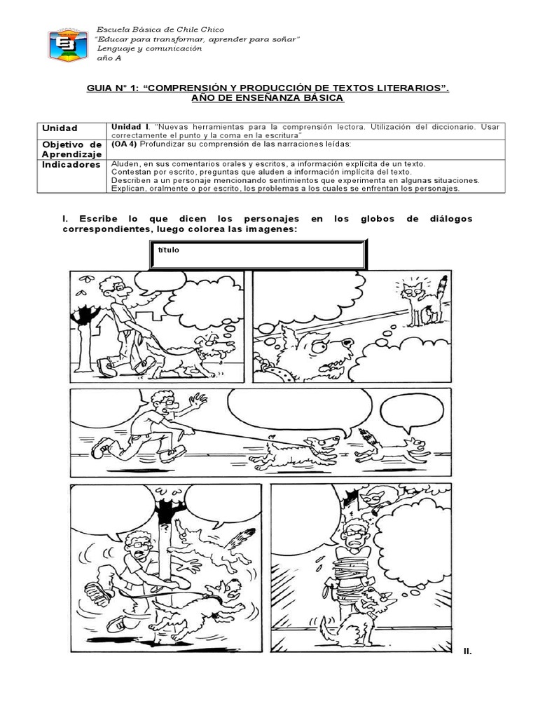 Guia 1 | PDF | Artes del Lenguaje y Comunicación