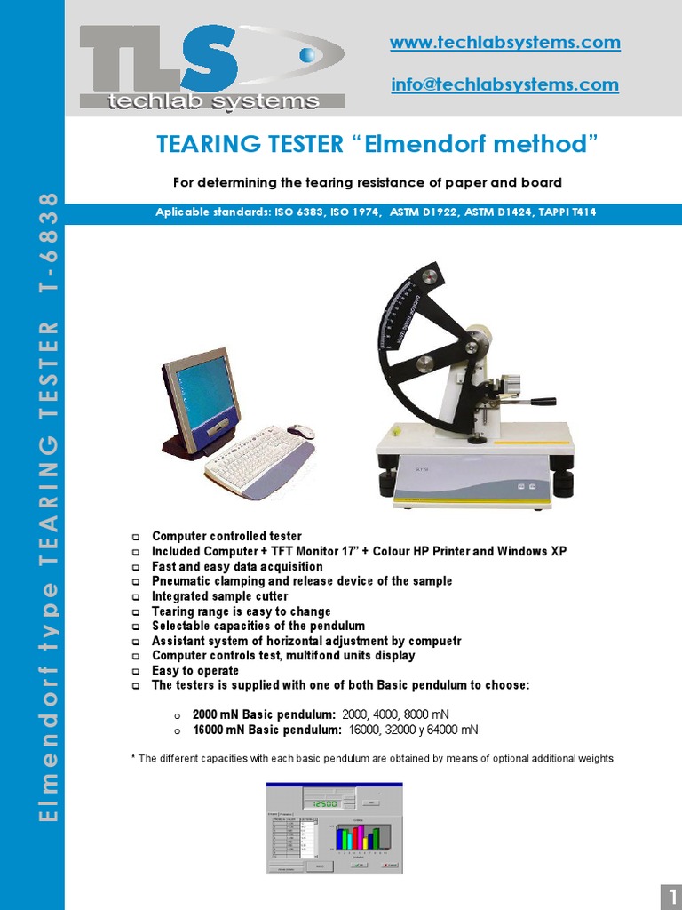 Tear Tester | PDF | Pendulum | Computer Monitor
