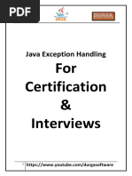 Java Exception Handling For Certification Interviews