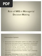 Download Role of MIS in Managerial Decision Making by richa_yaduvanshi SN45149055 doc pdf