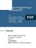 Integer Programming in Advanced OR
