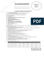 Evaluacion de Matematicas Grado Sexto 2019