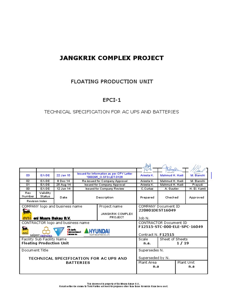 GS UPS Procedure | PDF | Electrical Wiring | Specification (Technical ...