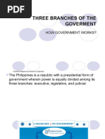 Three Branches of The Goverment