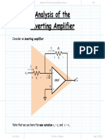 Analysis of Inverting Amplifier Circuit