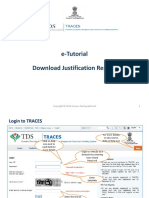 e-Tutorial-DownloadJustificationReport for TDS Return Corrections