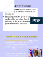 Types of Markets: Consumer Products: Goods or Services