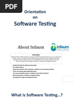 Orientation On Software Testing