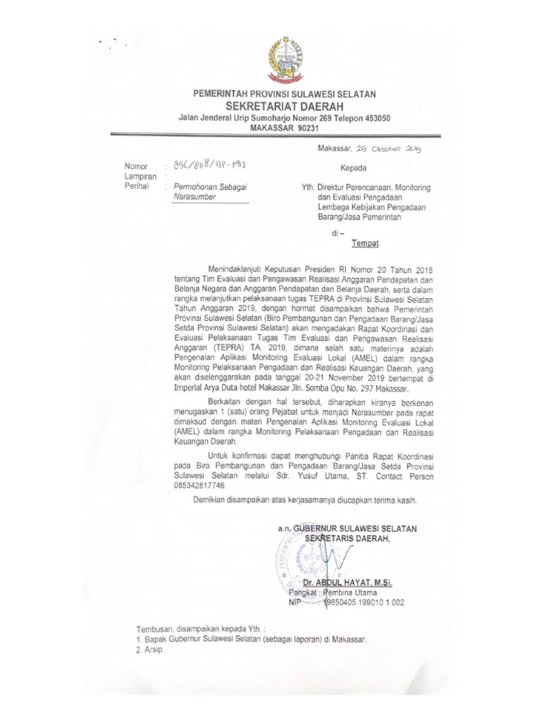 Permohonan Narasumber Bp Pbj Pdf